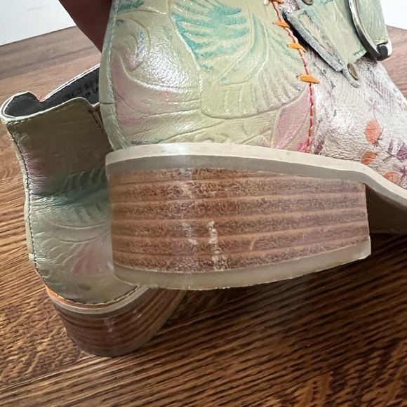SPRING STEP L’ARTISTE Coralie Booties Leather Southwest Cowgirl Art to Wear 36 - Picture 15 of 15